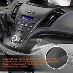 Leather Grain VinylCar Interior Sticker Decor Furniture DIY Film Wrap Black