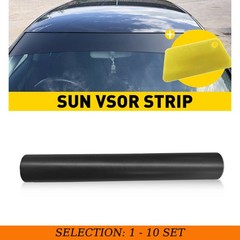 1-10PCS 10″ x 60″ Matte Black Vinyl Windshield Visor Sun Strip Windscreen Banner