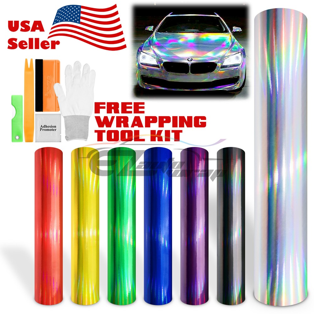 Holographic Rainbow Neo Chrome Car Vinyl Wrap Sticker Decal Air Bubble Free