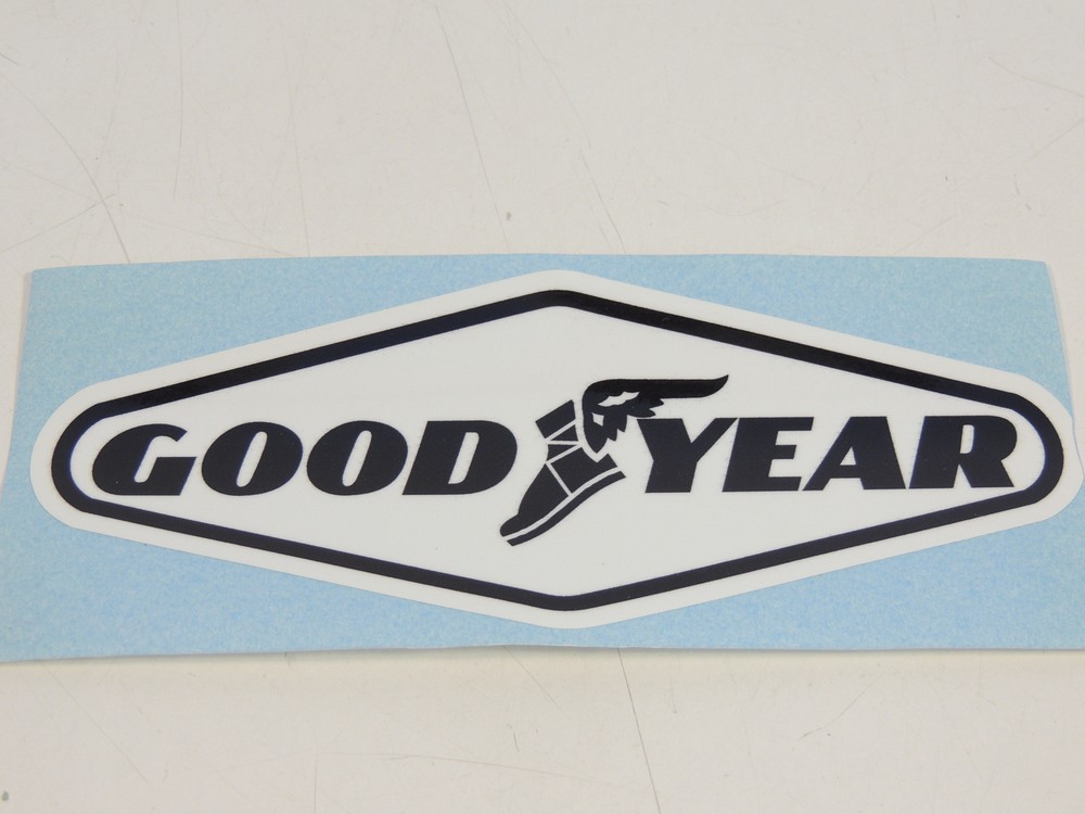Good Year Tires Sticker Decal White Black 6″ x 2 1/2″ New