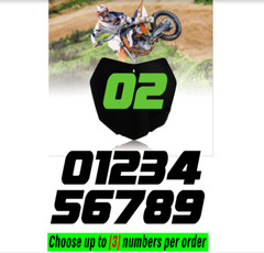 Racing Numbers Vinyl Decal Sticker for Dirt Bike Plate BMX Motocross Car [s19