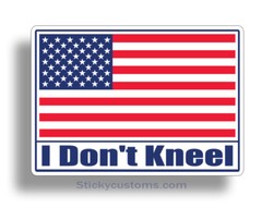 I Don’t Kneel USA American Flag Sticker Decal USA US Car Truck Laptop Graphic HD