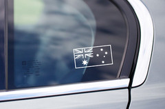 2 x Australian Flag Sticker Proud Aussie 12x6cm Car Window Quality Decal Travel