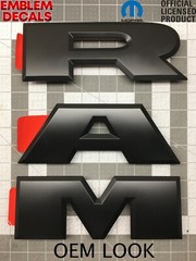 RAM 1500 DT Grill Emblem Decal 19 20 21 2022 2023 2024 SOLID COLORS & USA DESIGN