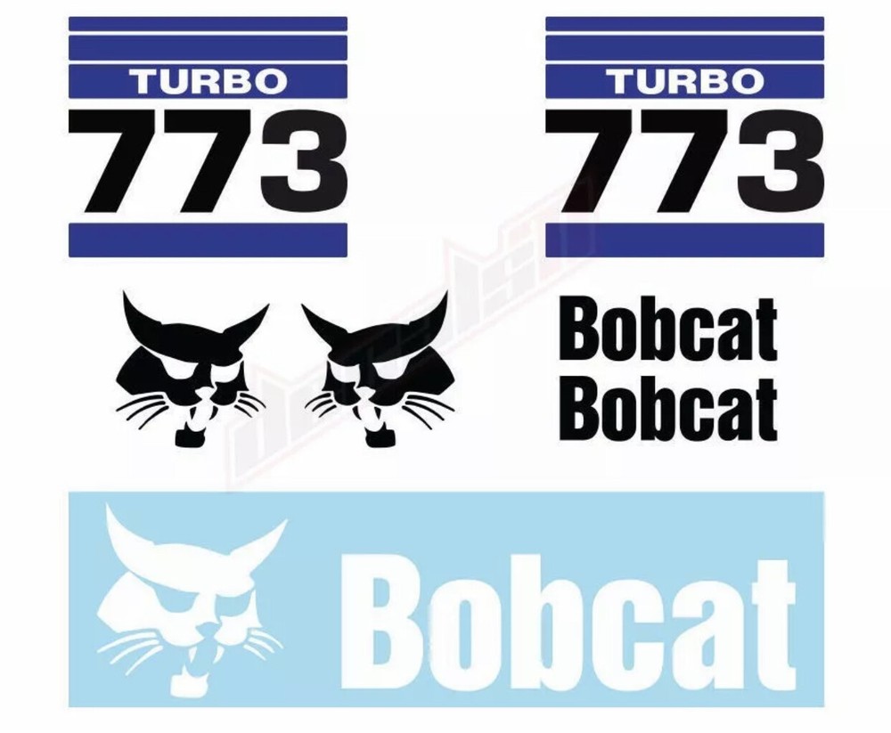 Bobcat 773 v2 Turbo Skid Steer Set Vinyl Decal Sticker – FREE SHIPPING