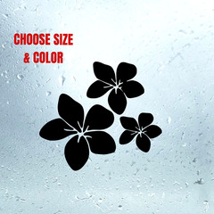 Plumeria Flower Decal | Hawaiian Hibiscus Car Sticker | Choose Size & Color