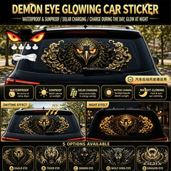 Solar Demon Eye LED Car Window Light Waterproof Sunproof for Suvs Trucks Vans