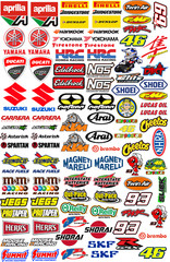 100 + Racing GP Decals Stickers Drag Race Nascar High Quality Vinyl FREE SHIP