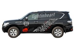 Graphics Car Hood Side Sticker For Nissan Patrol Tire Tracks Mud Splash Stripes
