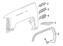 Genuine GM Front Fender 4×4 Emblem 22813983