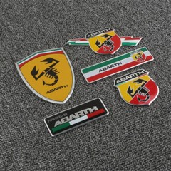 3D Metal Scorpio ABARTH Emblem Sticker Car Body Rear Trunk Badge for Fiat