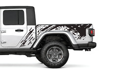 x2 Mud Splash Side Graphic Vinyl Decals Fits Jeep Gladiator 2020-2026