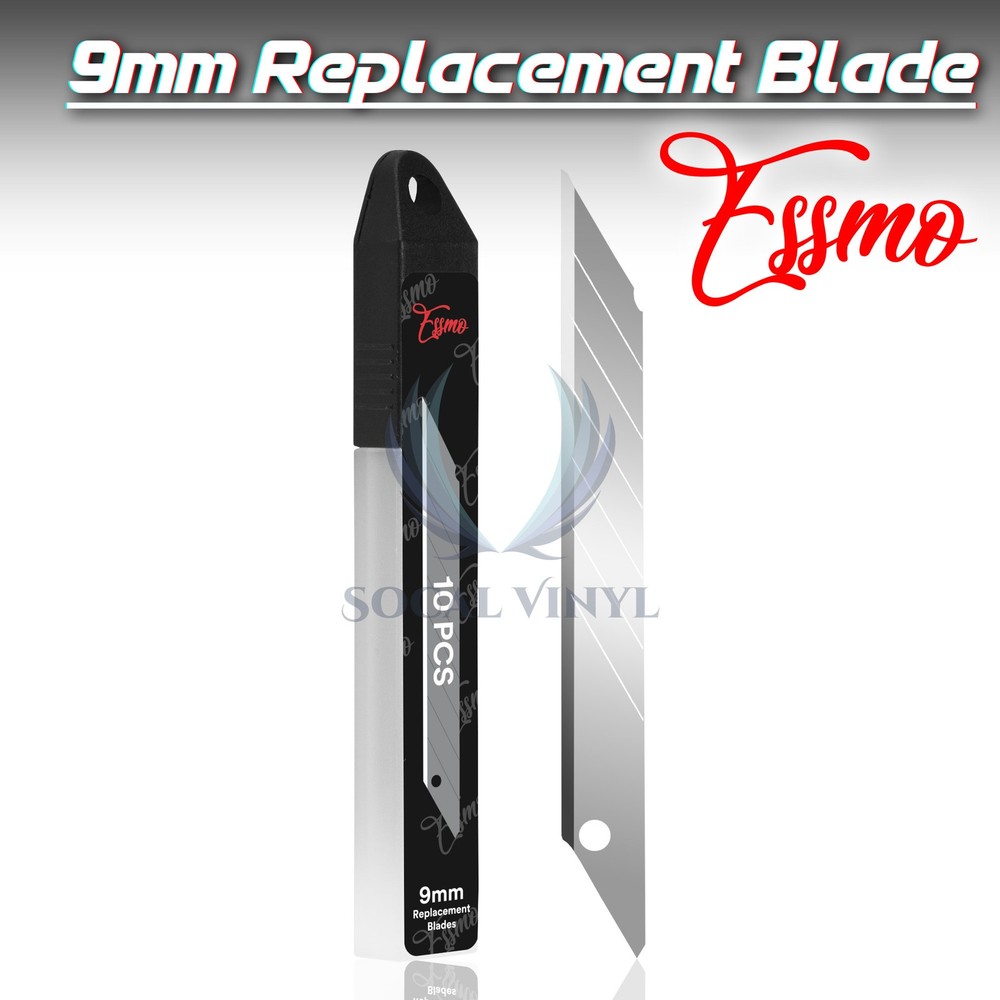ESSMO 10pcs 30° Utility Knifes Blades Stainless Steel Vinyl Wrap Graphics Tools