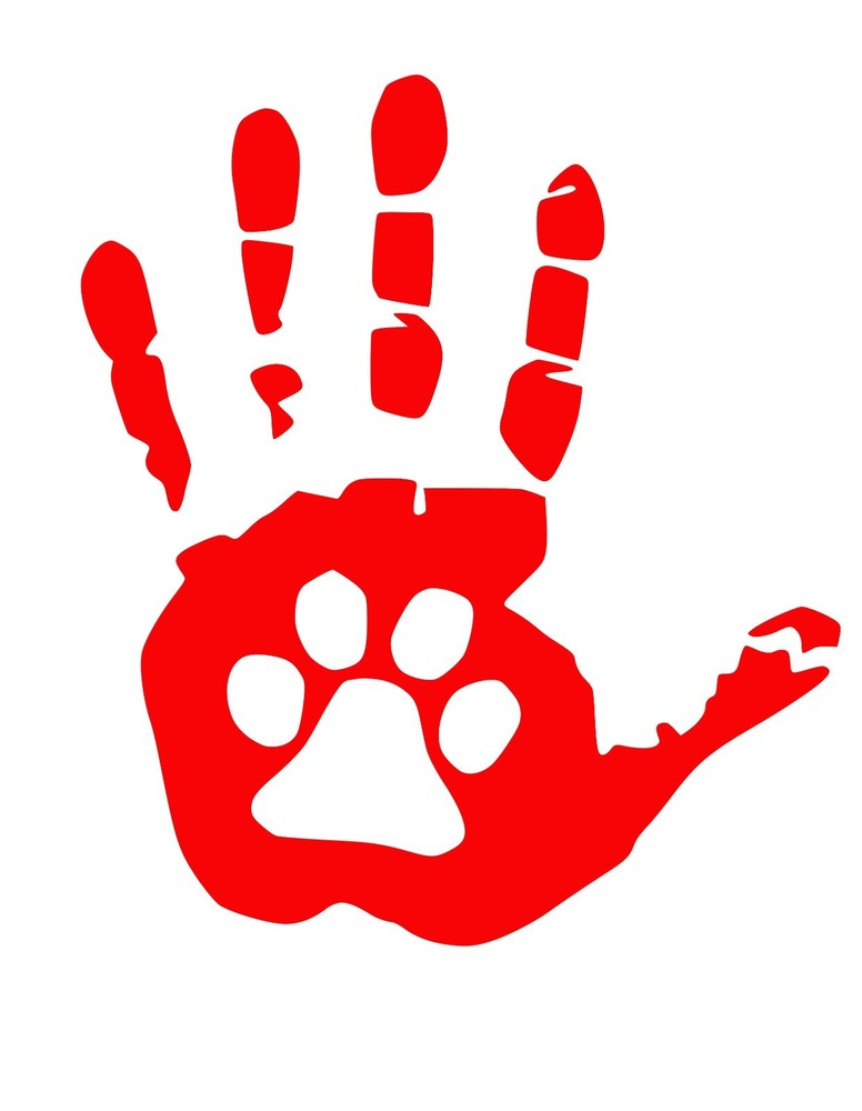 Set of Hand Paw Wave Decals for Jeep Side Mirrors- Left & Right