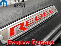 RAM 1500 REBEL Dash Emblem Decals 2019 2020 2021 2022 2023 2024