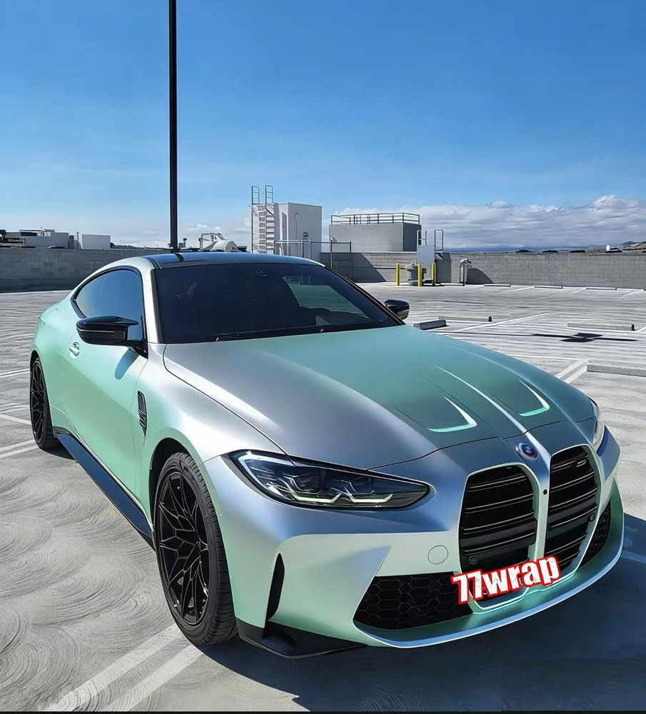 Silver Magic Tech Satin Matte Glossy Metallic Car Vinyl Wrap Hood Sticker PET US