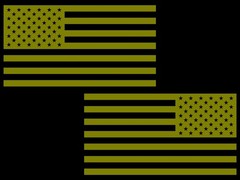 American Flag Left and Right Facing Vinyl Decal Multiple Colors and Sizes