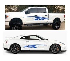 2 RV Car Truck Pontoon Boat Trailer Side Accent Decals Graphics Stripes 22″ BLUU