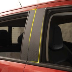 4PC REAL CARBON FIBER Pillar Posts Door Trim FOR Chevy Colorado/GMC CANYON 2015+