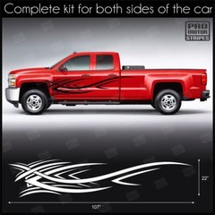 Tribal Accent Side Decals Stripes For Chevrolet Silverado Colorado S10 WT LT EV