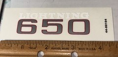 Triumph Lightning 650 Silver Red Vinyl Transfer Decal 4.75” 44-00104