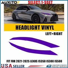 For Lexus IS 2021-2025 Purple Smoked Headlight DRL Tint Overlay Vinyl 2-10X