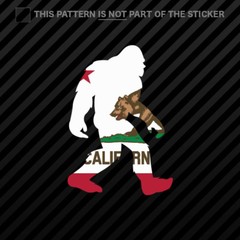 California Bigfoot Sticker Self Adhesive Vinyl CA big foot sasquatch yeti