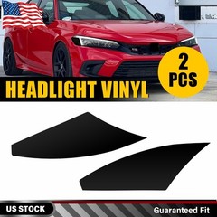 2PCS Car Headlight PreCut Vinyl Tint Decal Sticker For 2022-2025 Honda Civic