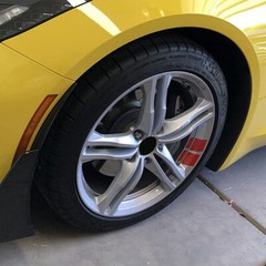 6 PCS Reflective Car Wheel Sticker Accessories Red Car Body Moldings for 18″-21″