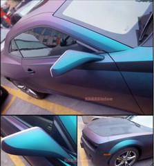 50FT X 5FT Full Car Wrap Chameleon 3D Carbon Fiber Vinyl Sticker Green Purple US