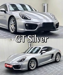 PET Air Free Glossy Metallic Pearl Car SUV Truck Vinyl Wrap Sticker GT Silver US