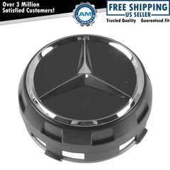NEW OEM 00040009009283 Raised Chrome & Black Wheel Center Cap for Mercedes Benz