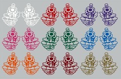 Pair of Hand Guns Skeleton Pistol Weapons Car Truck Window Vinyl Decal Sticker