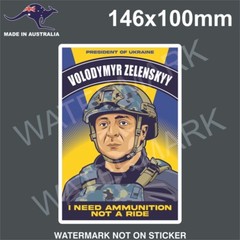 VOLODYMYR ZELENSKYY STICKER I STAND WITH UKRAINE STICKERS