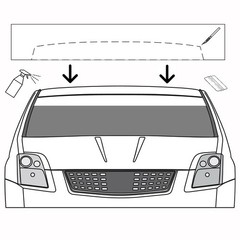 Car Window Sun Visor Strip Tint Film Windshield Front UV Shade DIY Decal Banner