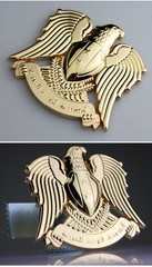2Pcs 3D Metal Chrome Eagle Emblem Car Fender Luggage Box Rear Emblem Sticker