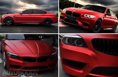 36″ x 60″ Satin Matte Chrome Metallic Red Vinyl Film Wrap Sticker Bubble Free