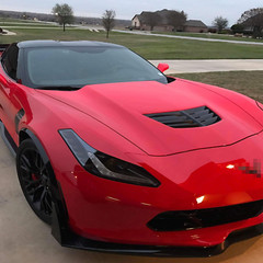 Set Red Die-cut Vinyl Headlight Eyelid Eye Edge Sticker For Chevy Corvette 14-19