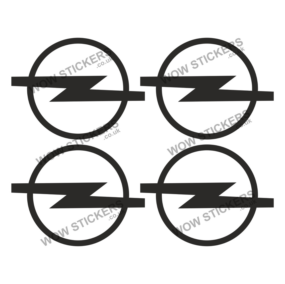 Opel Stickers x4 decal 75x57mm Car van truck window man cave (Choose colour)