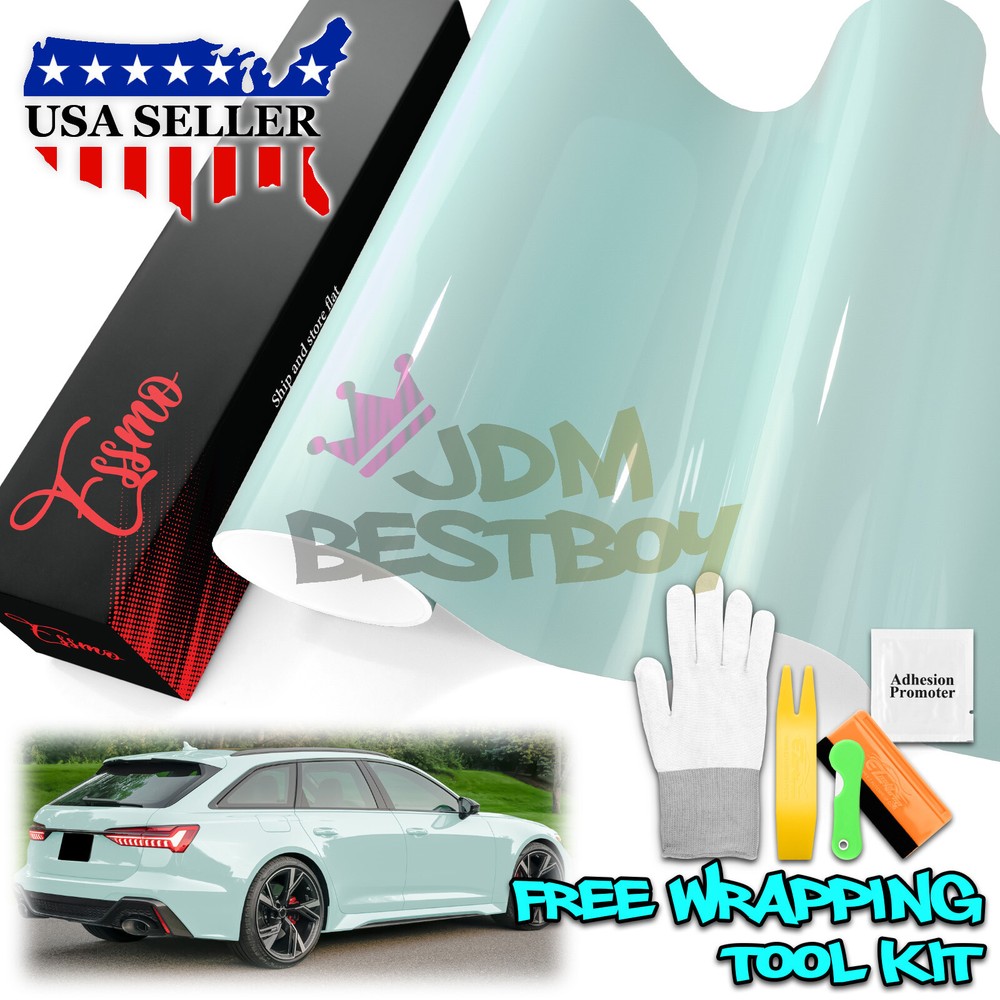 ESSMO PET Super Gloss Ocean Mist Teal Vehicle Vinyl Wrap Decal Glossy Like Paint