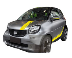 Graphic Racing Stripe Car Sticker Kit For Smart Fortwo Side Decal Hood Roof Rear