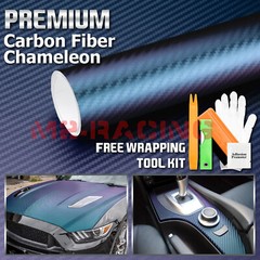 Chameleon 3D Carbon Fiber Matte Purple Teal Sticker Decal Vinyl Wrap Sheet Film