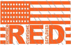 R.E.D.,Remember Everyone Deployed,Support Our Troops,Flag,Stickers,Vinyl Decal