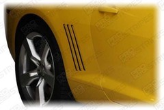 Chevrolet Camaro Gill Vent Insert Overlay Side Stripes Decals 2014 2015 Pro Moto