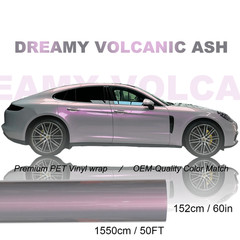 60″x50FT Dreamy Volcanic Ash Chameleon PET Car Wrap Gloss Vinyl Film Roll