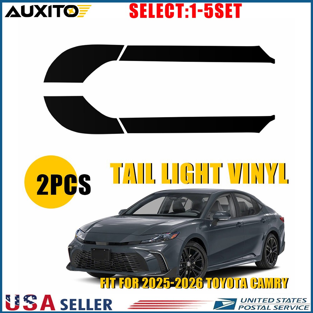 Tail Light Black Vinyl Covers Smoke Tint Overlay Fit 25-2026 Toyota Camry 2-10X