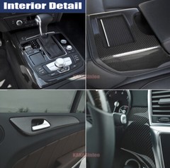 5D Mirror Glossy Ultra Shining Black Carbon Fiber Vinyl Wrap Sticker 65FT x 5FT