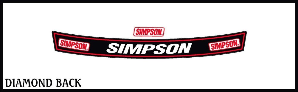 SIMPSON DIAMONDBACK HELMET SUN STRIP STICKER DECAL