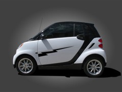 Lightning Bolt Side Graphics Fit All Year and Model Smart Car for 2 or 4