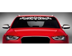 40″ Hibiscus #2 Cute Hawaiian Car Decal Sticker Windshield Banner Flip Flops